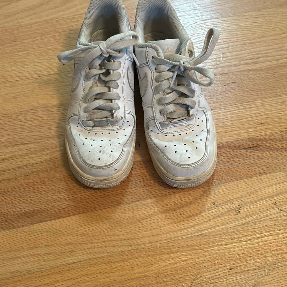 Nike White Classic Sneakers with Perforated Toe Box